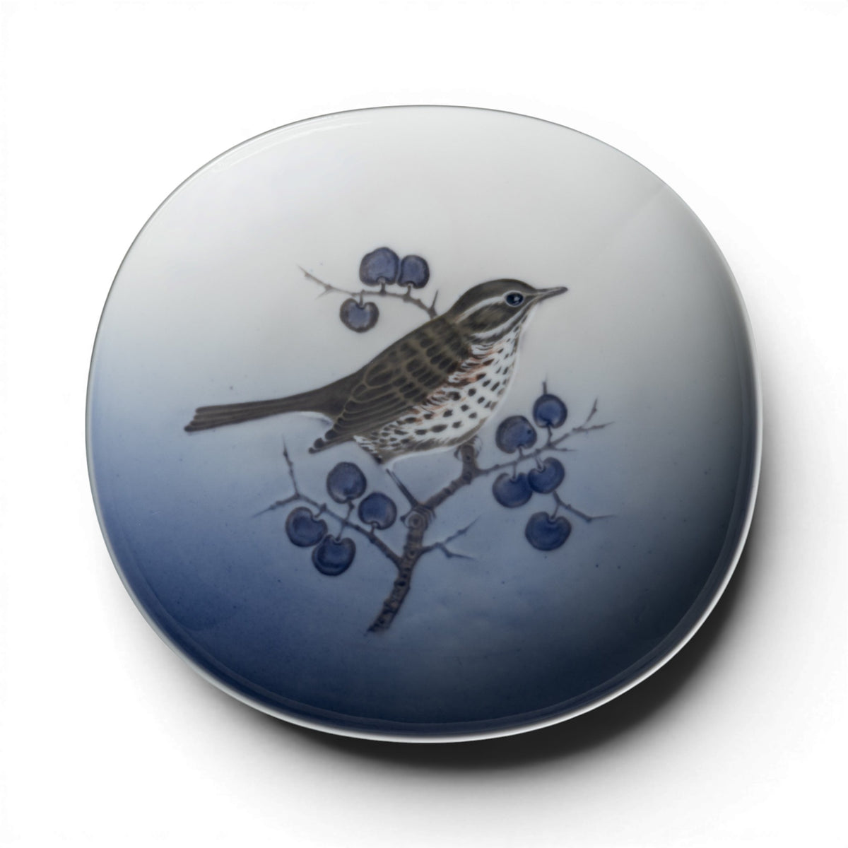 royal copenhagen piatto tordo sassello turdus iliacus porcellana decorativo parete
