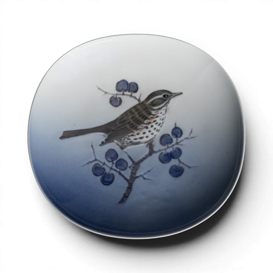royal copenhagen piatto tordo sassello turdus iliacus porcellana decorativo parete