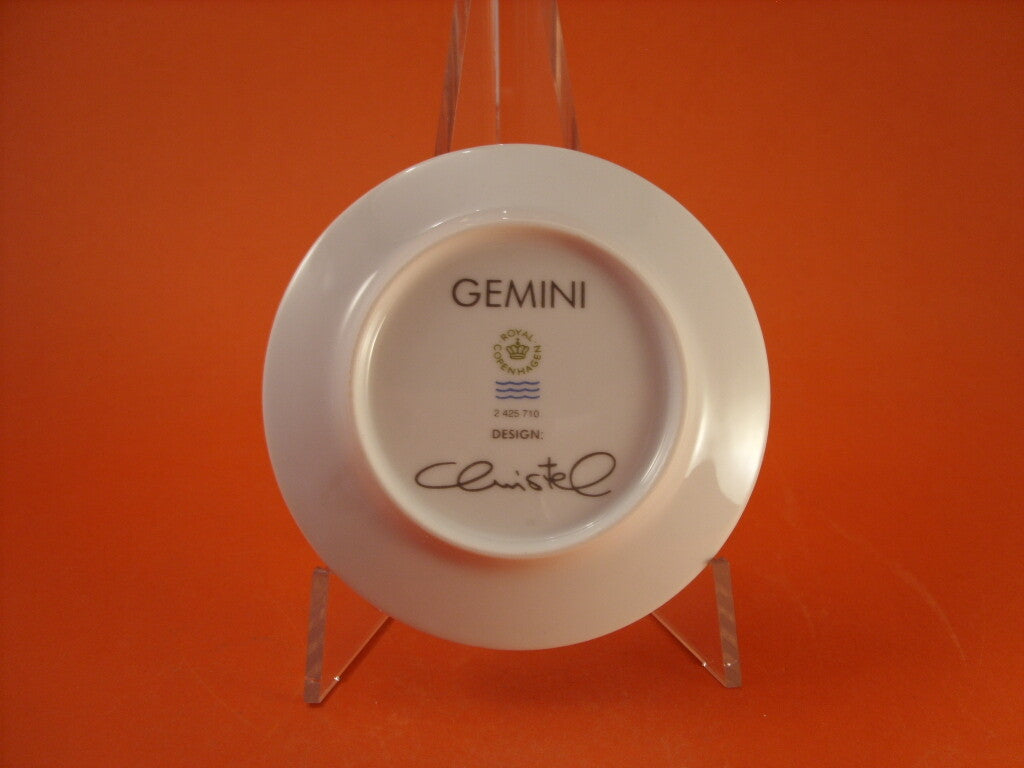 Royal Copenhagen plaquette Christel Gemini segni dello zodiaco PRC 2425710, pezzo da collezione