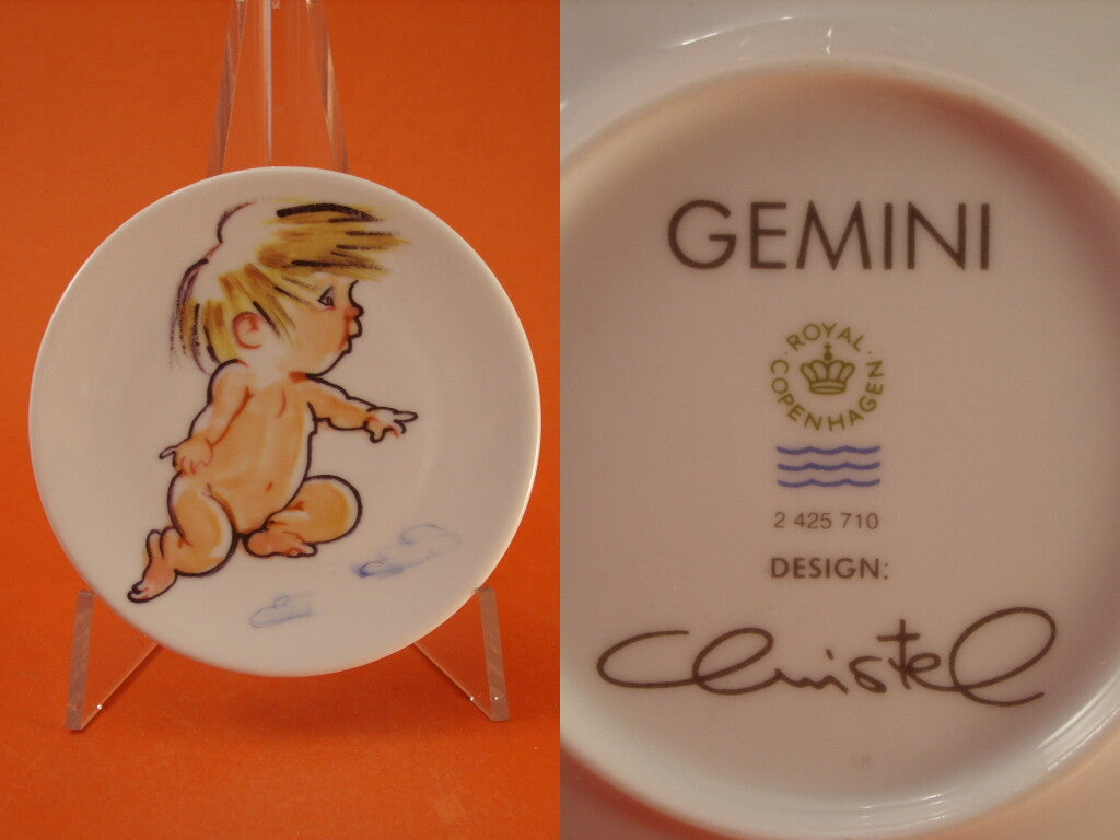 Royal Copenhagen plaquette Christel Gemini segni dello zodiaco PRC 2425710, codice PRC 2425710