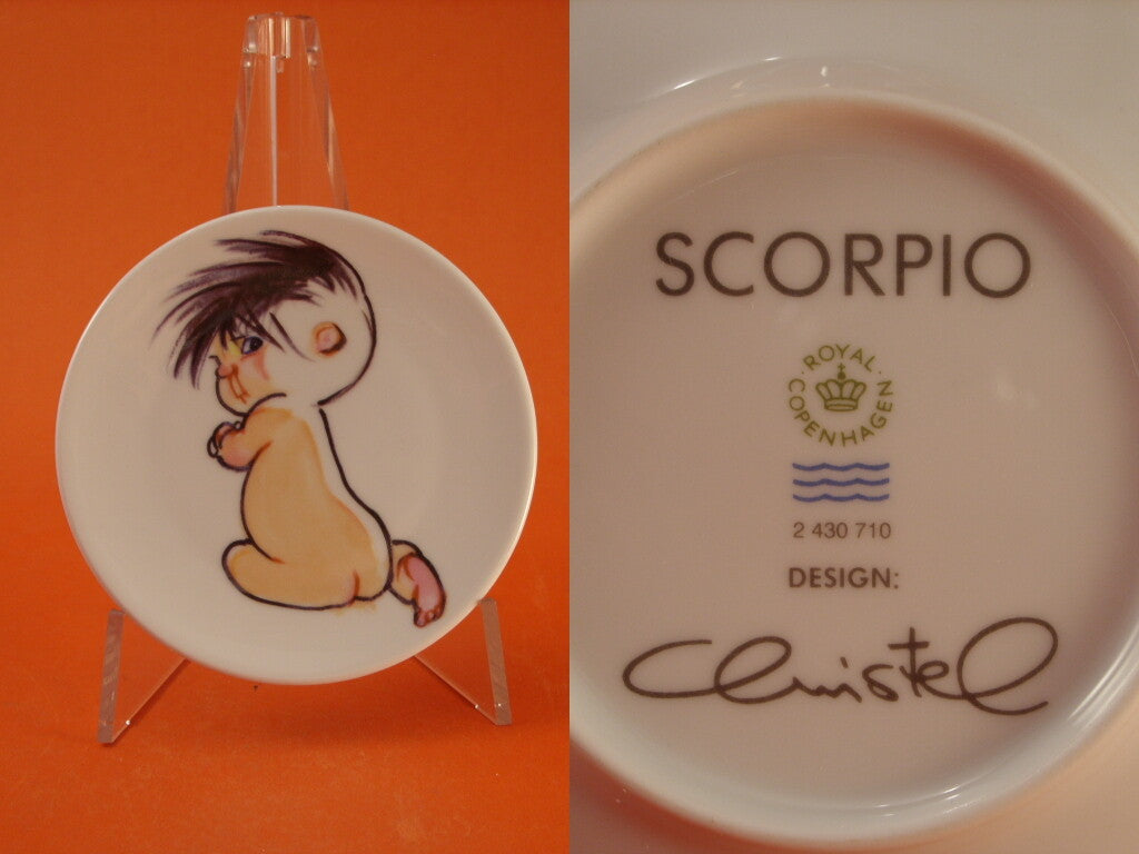 Royal Copenhagen plaquette Christel Scorpio segni dello zodiaco PRC 2430710, codice PRC 2430710
