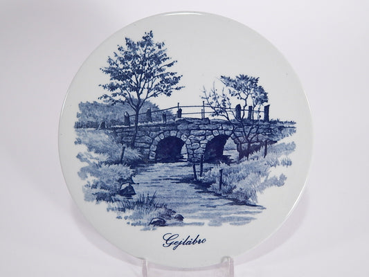 Royal Copenhagen Plaquette Faience Gejlabro porcellana dipinta a mano, 15cm