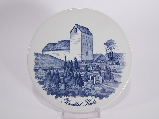 Royal Copenhagen Plaquette Faience Randbol Kirke porcellana dipinta a mano, 15cm