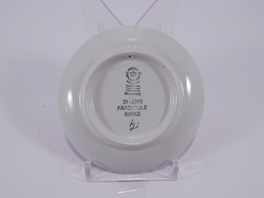 Plaquette N.21 Farevejle Kirke Royal Copenhagen porcellana autentica, 8cm