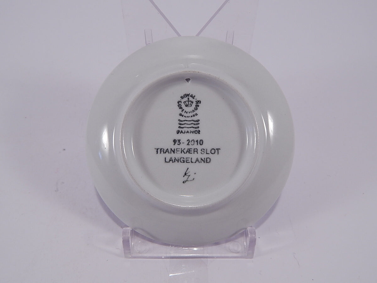 Plaquette N.93 Traekaer Slot Langeland Royal Copenhagen porcellana autentica, 8cm