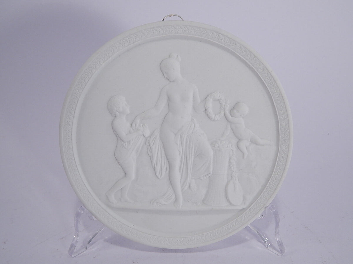 Royal Copenhagen plaquette Thorvaldsen La Primavera in porcellana biscuit PRC THORVALDSEN PRIMAVERA, porcellana danese