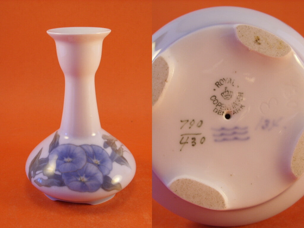 Royal Copenhagen portacandela Fiori Blu anni 20 RC 790/430, codice RC 790/430