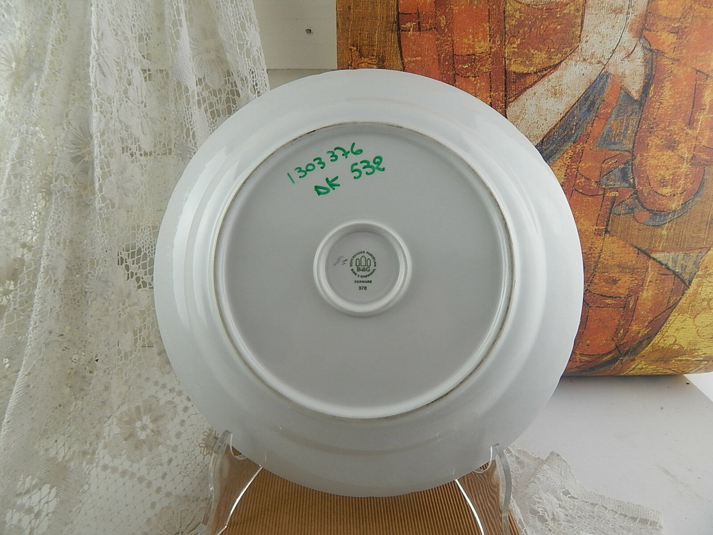 Servizio Gabbiani Piatto da portata rotondo Ø porcellana pezzo da collezione, 32cm