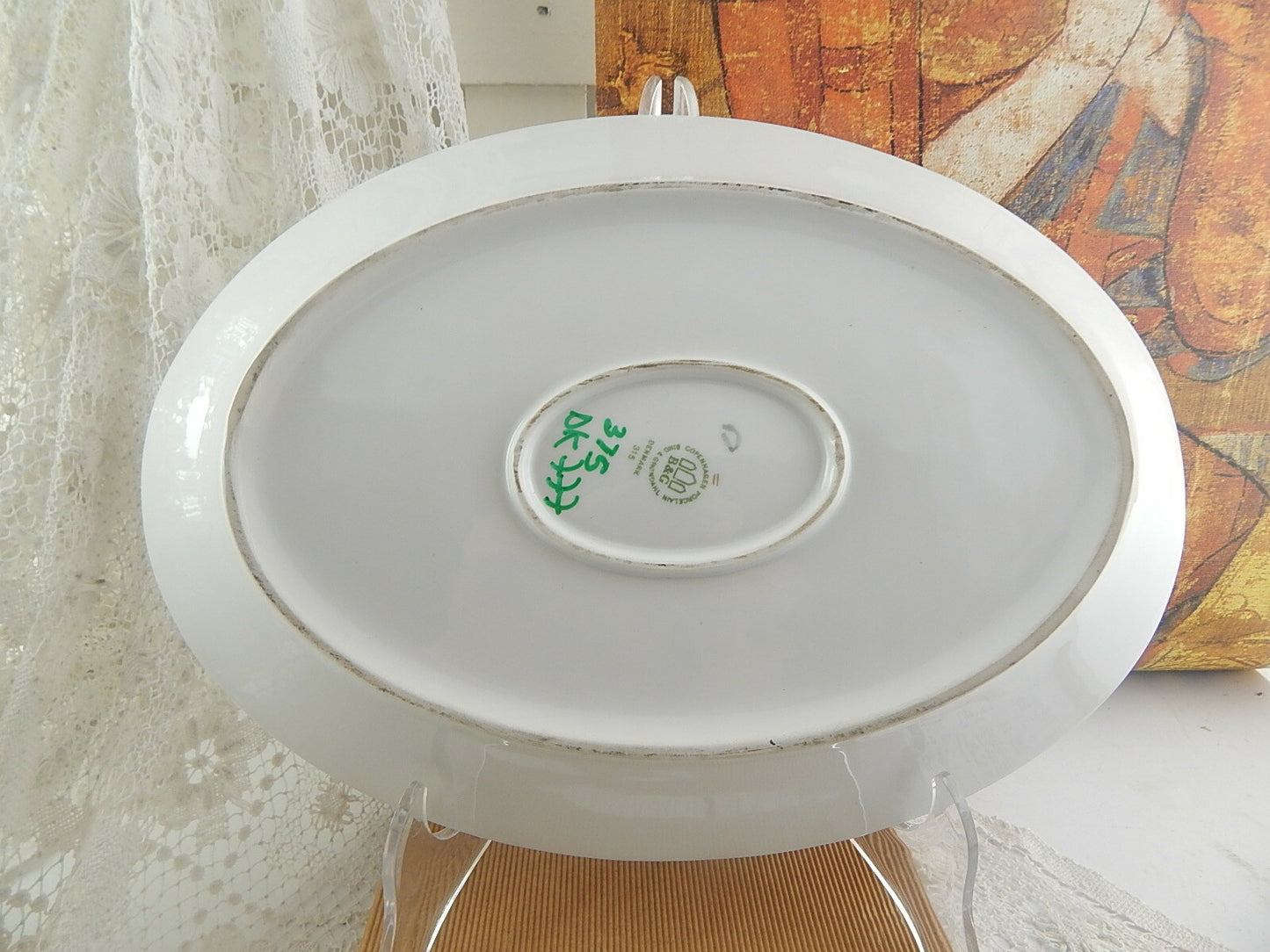 Royal Copenhagen Servizio Gabbiani Vassoio raviera decorazione porcellana da collezione, 40cm