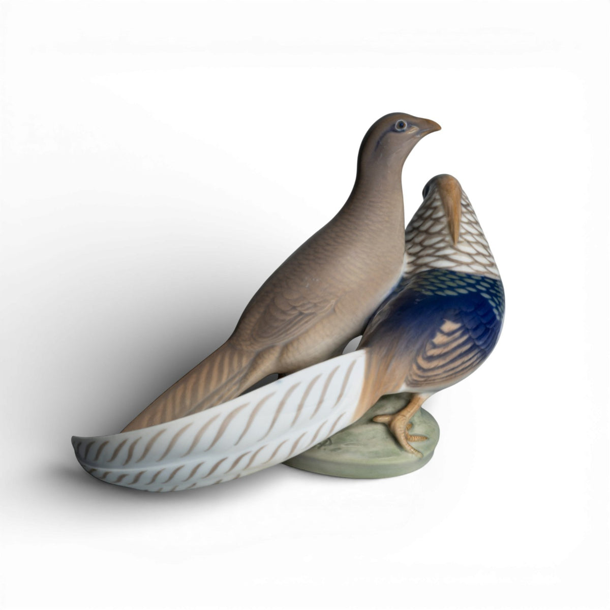 Royal Copenhagen Statuina "Coppia di Fagiani" Cod 1243-862 (2ª Scelta) decorazione porcellana da collezione, 14 cm