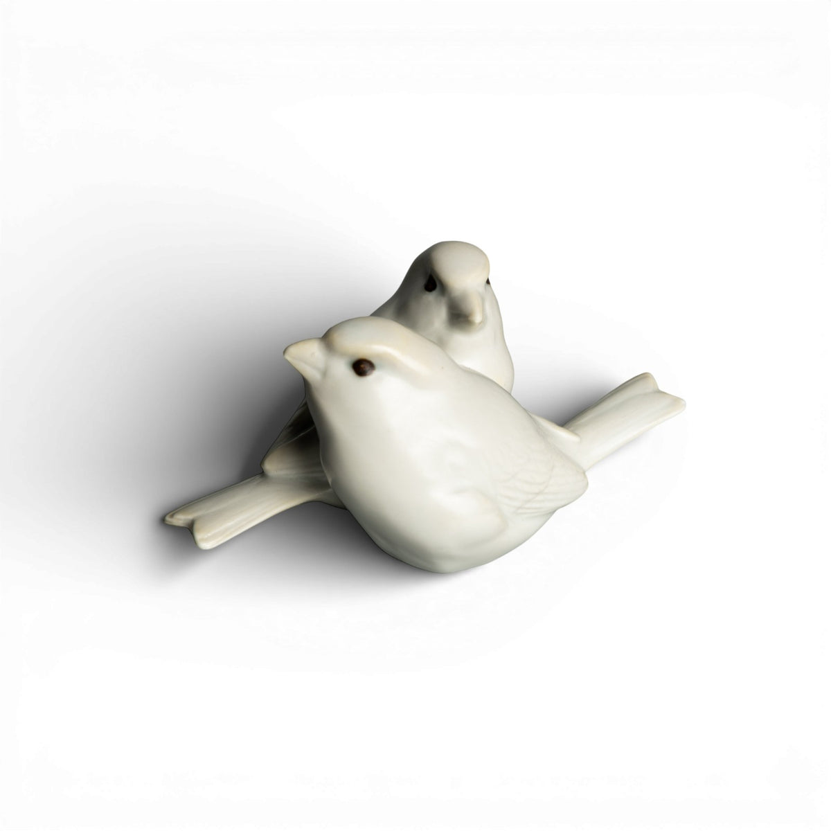 Royal Copenhagen Statuina "Coppia di Passeri" Cod 1309 (White) porcellana dipinta a mano, 11 cm