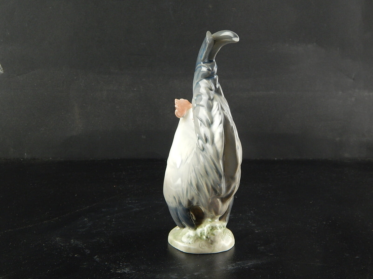 Royal Copenhagen porcellana Statuina "Gallo in Attesa del Sole" Cod 1025 (Difetto) d'antiquariato, 19 cm