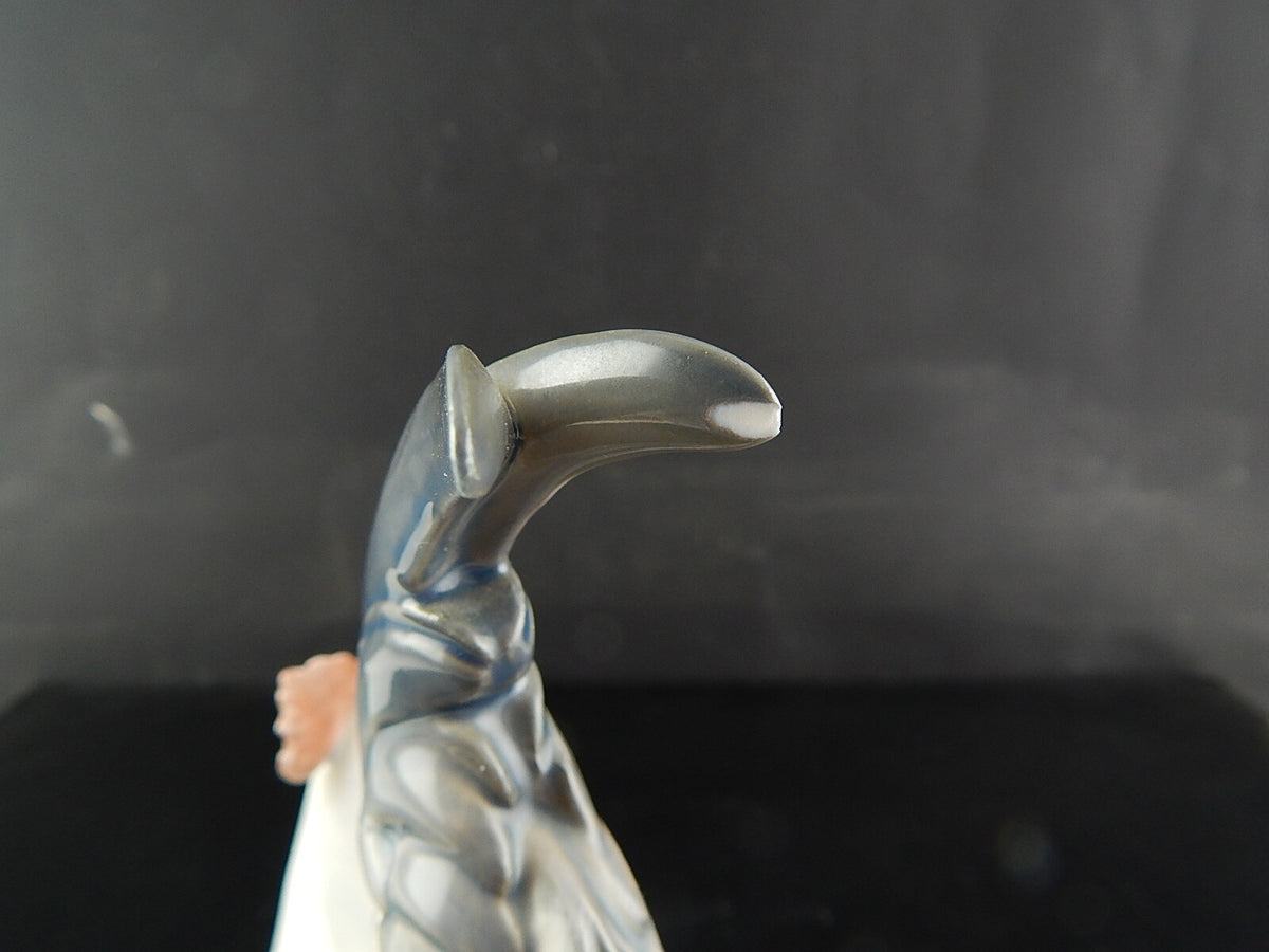 Royal Copenhagen Statuina "Gallo in Attesa del Sole" Cod 1025 (Difetto) porcellana pregiata, 19 cm