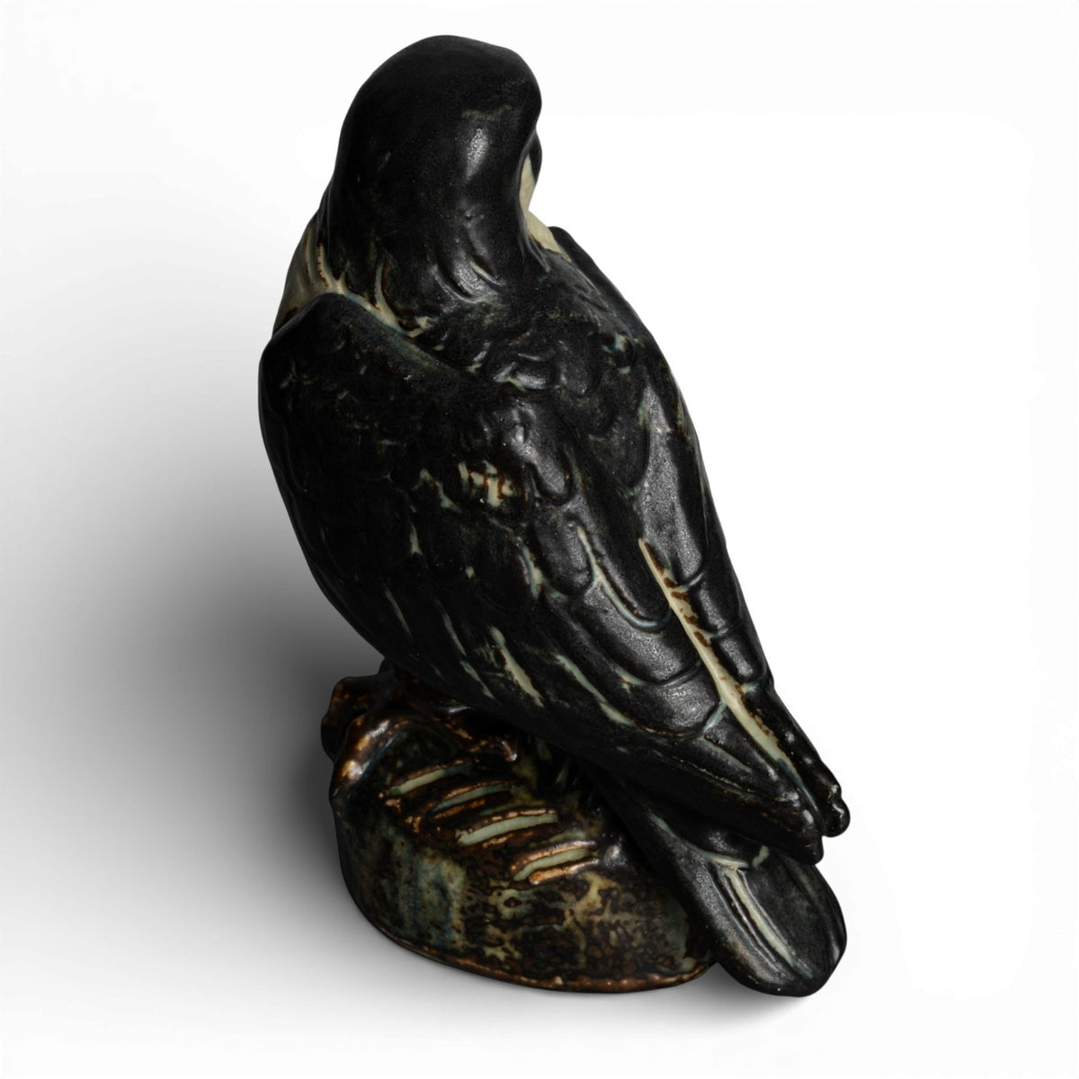 Royal Copenhagen Statuina Gres "Falco Pellegrino" Cod 21407 decorazione porcellana da collezione, 28 cm