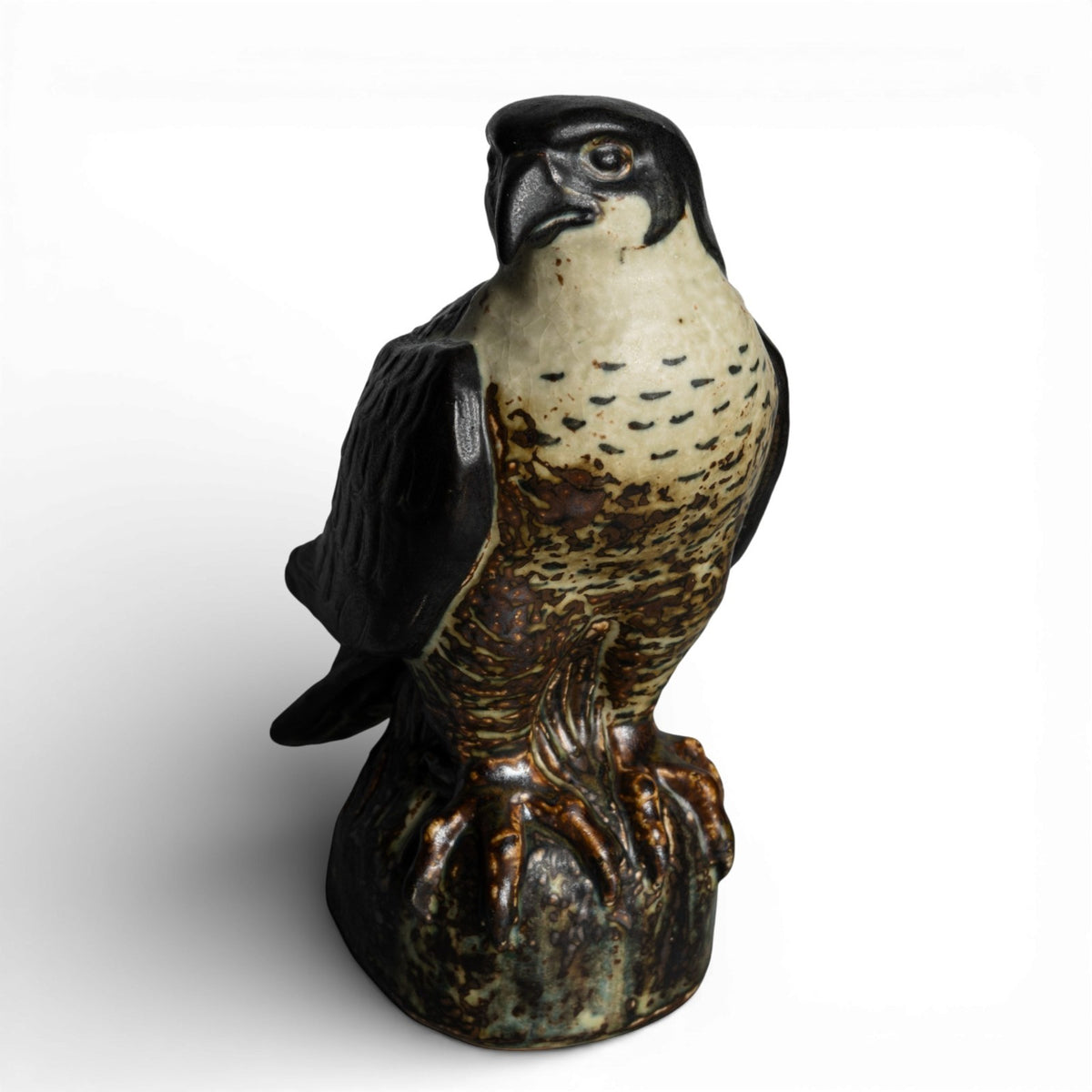 Royal Copenhagen porcellana Statuina Gres "Falco Pellegrino" Cod 21407 d'antiquariato, 28 cm