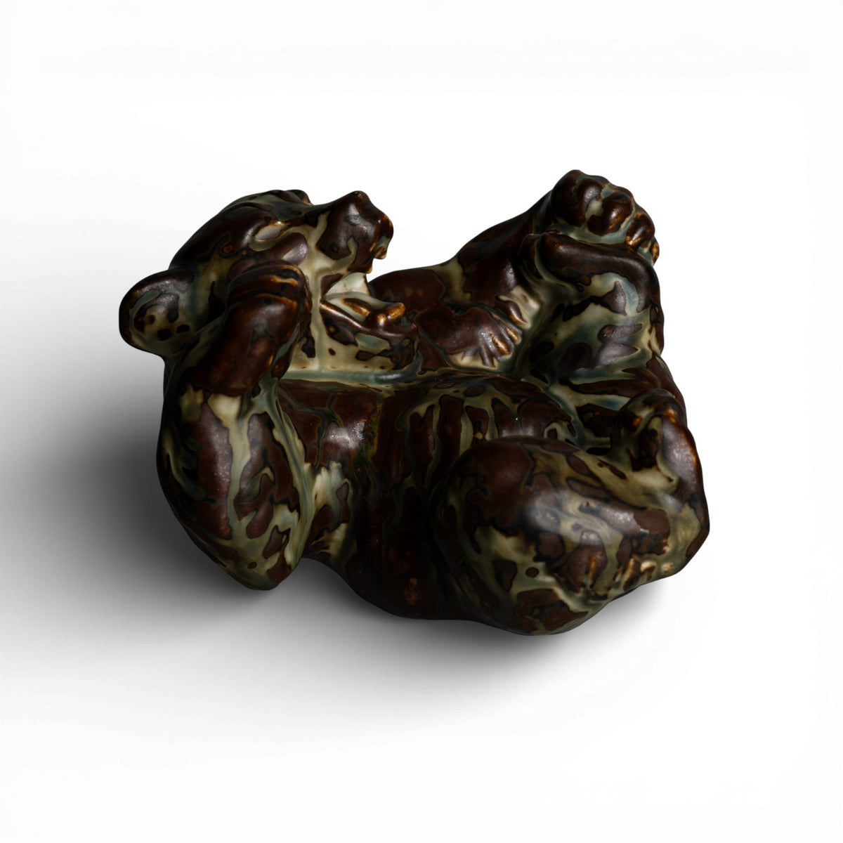 Statuina Gres "Orso sulla Schiena" Cod 20271 (Seconda Scelta) Royal Copenhagen porcellana autentica