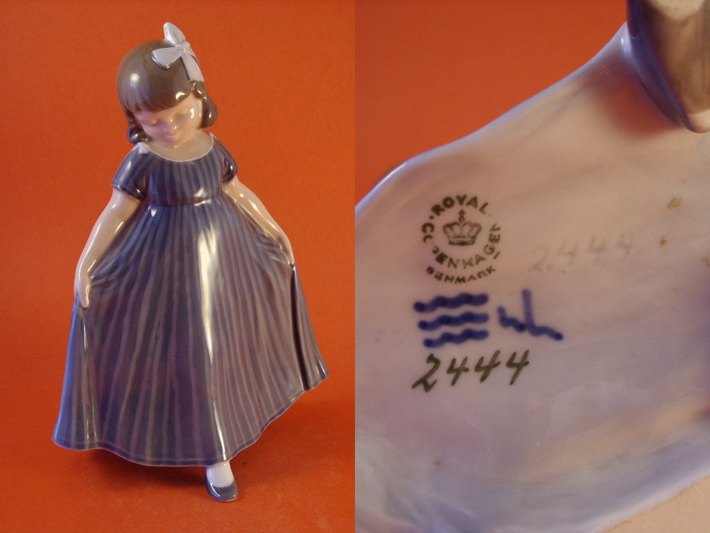 Statuina in "Ballerina" Cod 2444 porcellana pezzo raro da collezione, 21 cm