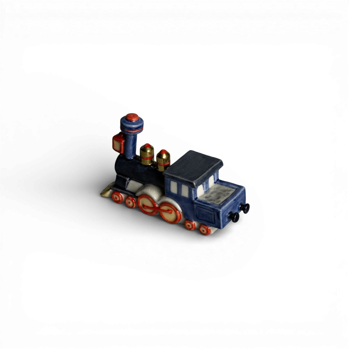 Royal Copenhagen Statuina in "Locomotiva a Vapore" Cod 139 decorazione porcellana da collezione, 7,5 cm