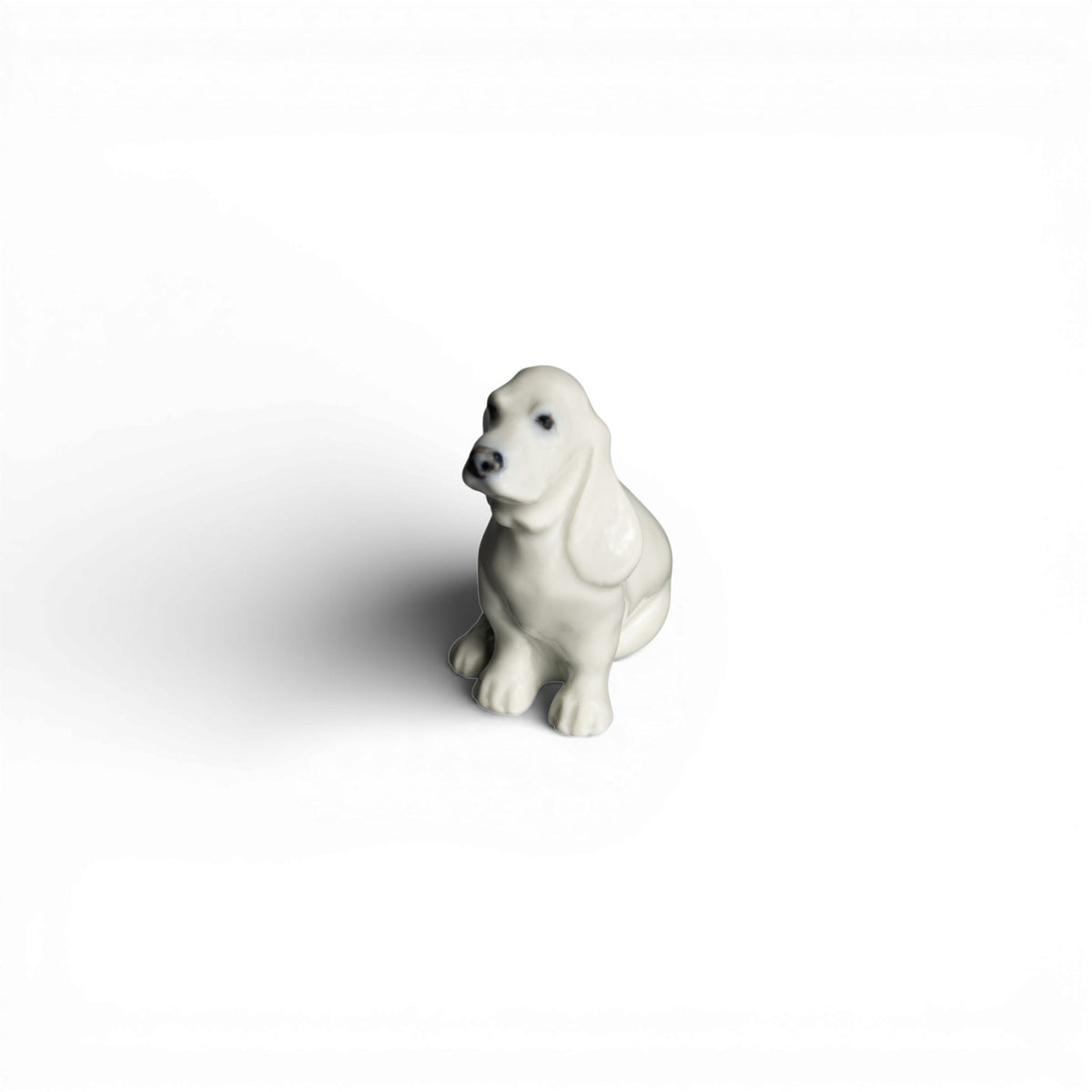 Statuina in "Mini Cane Spaniel" Cod 2547 porcellana pezzo da collezione, 6 cm