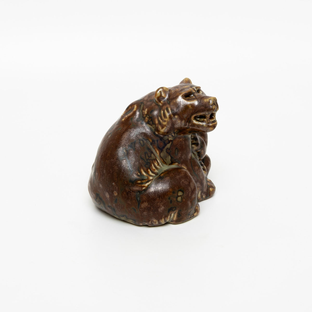 Royal Copenhagen porcellana Statuina in "Orso con Cucciolo" Cod 20193 d'antiquariato, 11 cm