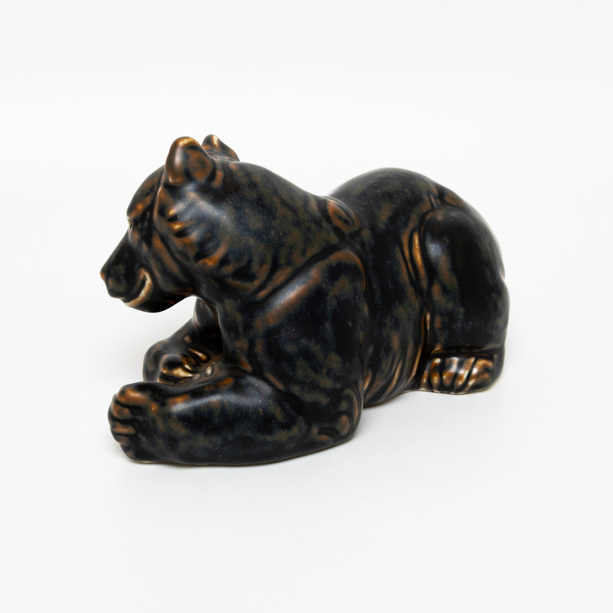 Royal Copenhagen porcellana Statuina in "Orso Sdraiato" Cod 21520 d'antiquariato, 14 cm