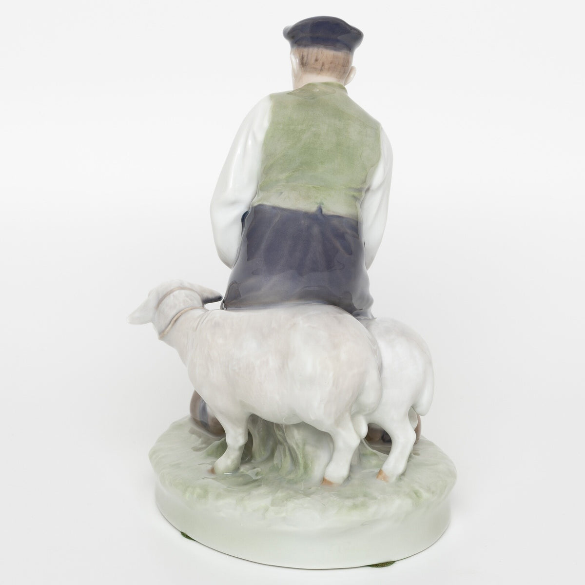 Statuina in "Pastore con Pecore" Cod 627 porcellana pezzo da collezione, 20 cm