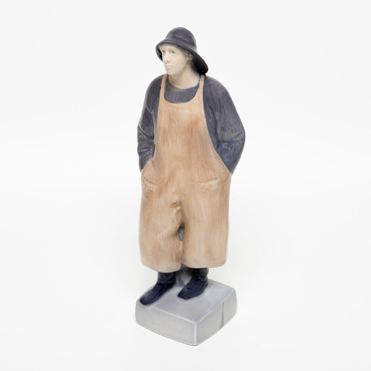 Statuina in "Pescatore" Cod 3668 Royal Copenhagen porcellana autentica, 27 cm