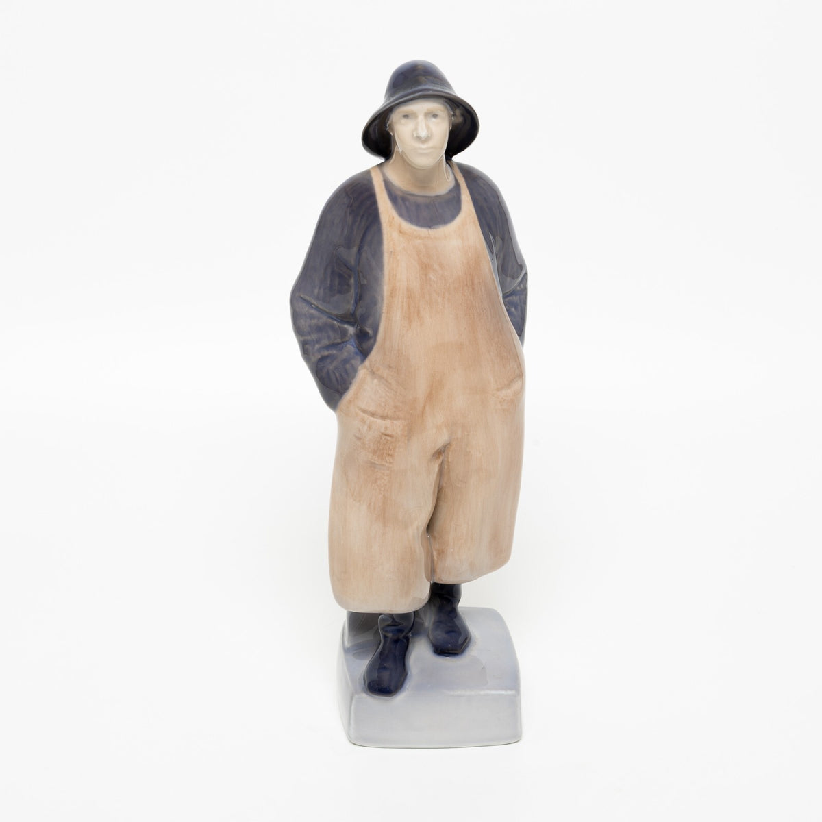 Statuina in "Pescatore" Cod 3668 porcellana originale d'epoca, 27 cm