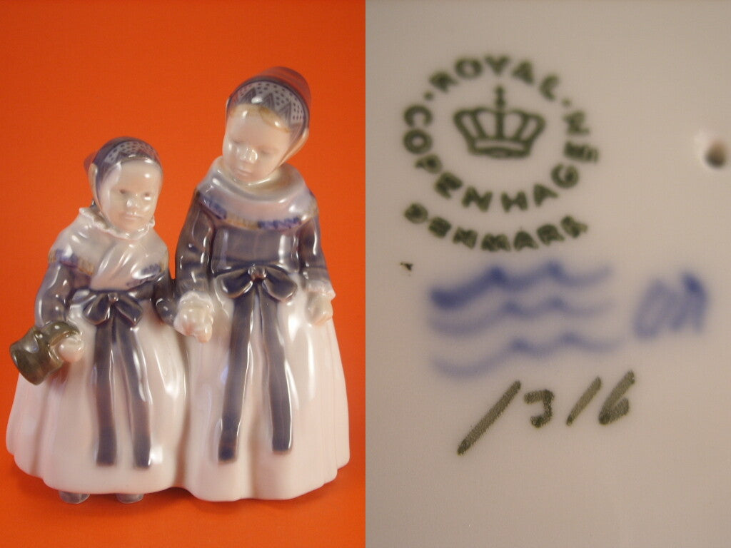 Statuina in "Ragazza di Amager" Cod 1316 porcellana pezzo da collezione, 19 cm