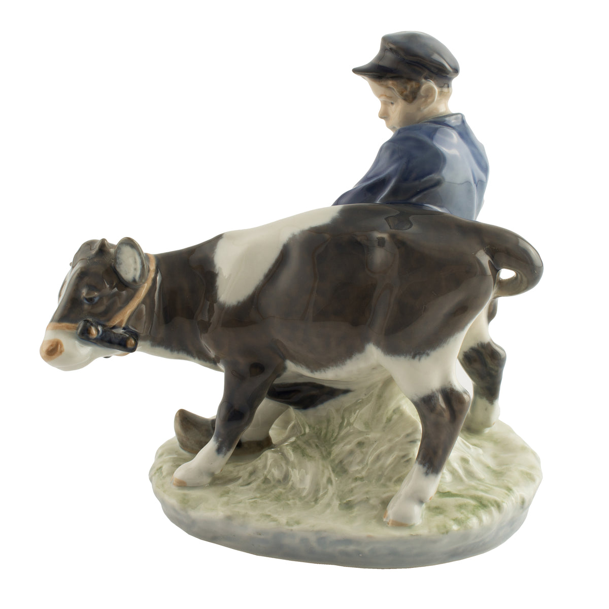 Statuina in "Ragazzo con Vitello" Cod 772 Royal Copenhagen porcellana autentica, 17 cm