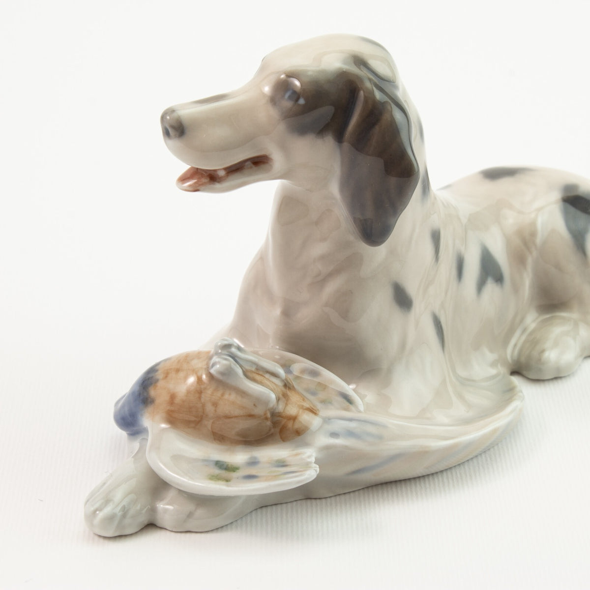 Royal Copenhagen Statuina in "Setter con Fagiano" Cod 1533 porcellana pregiata, 8 cm