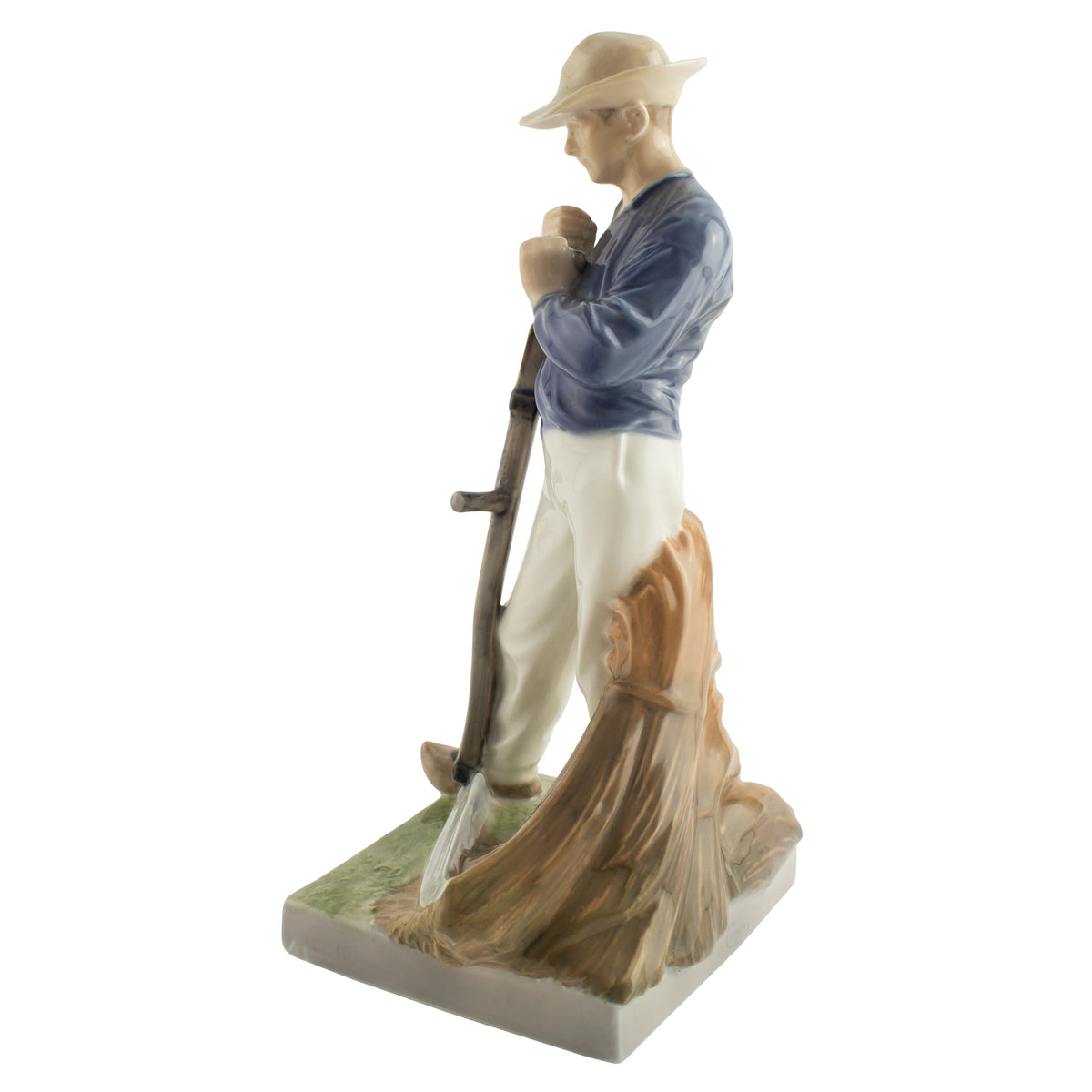 Statuina in "Uomo con Falce" Cod 685 Royal Copenhagen porcellana autentica, 25 cm