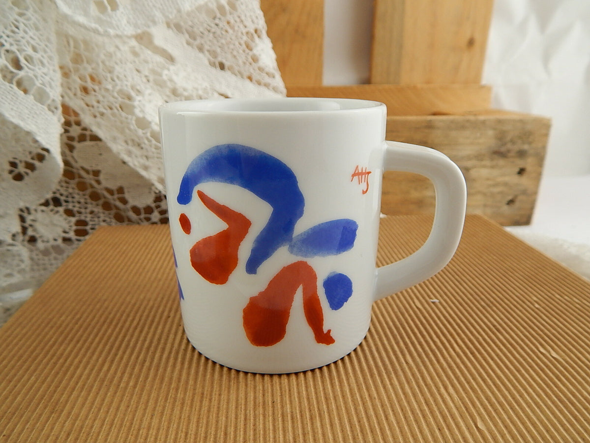 Tazza Annuale Royal Copenhagen 1998 marchio Corona e tre Linee Ondulate ceramica danese autentica