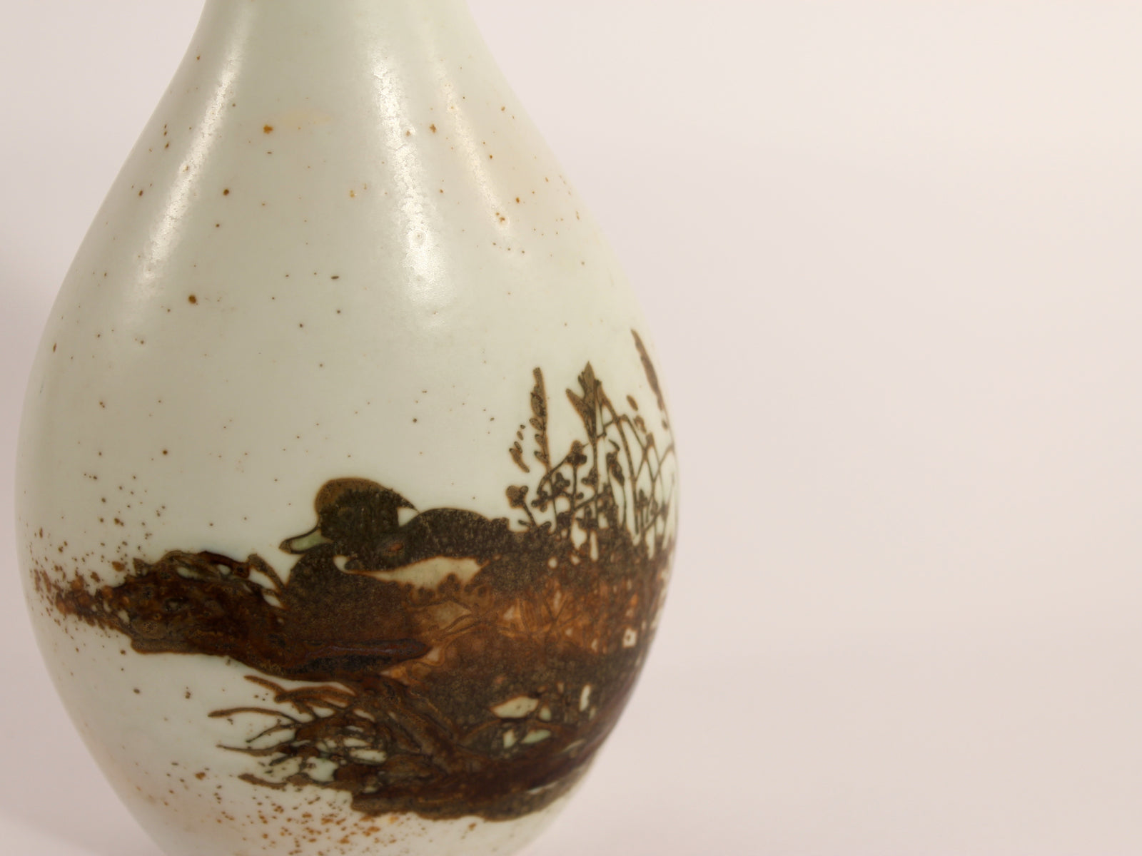Vaso Fajance "Diana Vase" Nils Thorsson porcellana pezzo da collezione, cm 19