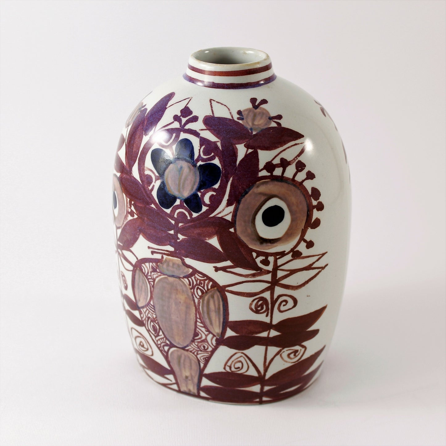 Royal Copenhagen Vaso Fajance Tenera Kari Christensen decorazione porcellana da collezione, cm 18