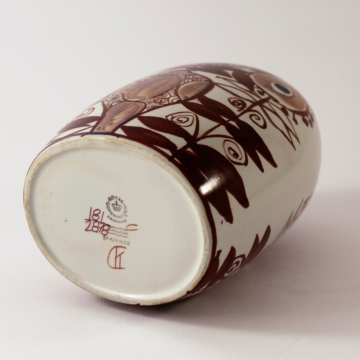 Vaso Fajance Tenera Kari Christensen porcellana pezzo raro da collezione, cm 18
