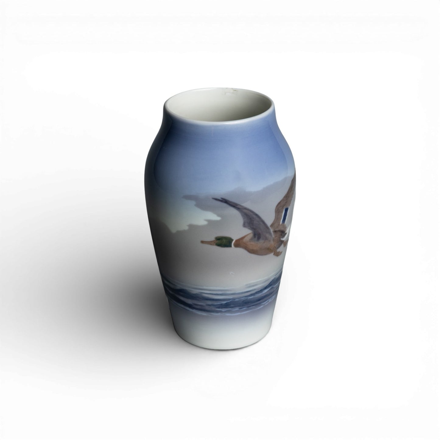 Vaso in "Anatra in Volo" cod 1087-88 Royal Copenhagen porcellana autentica, cm 13