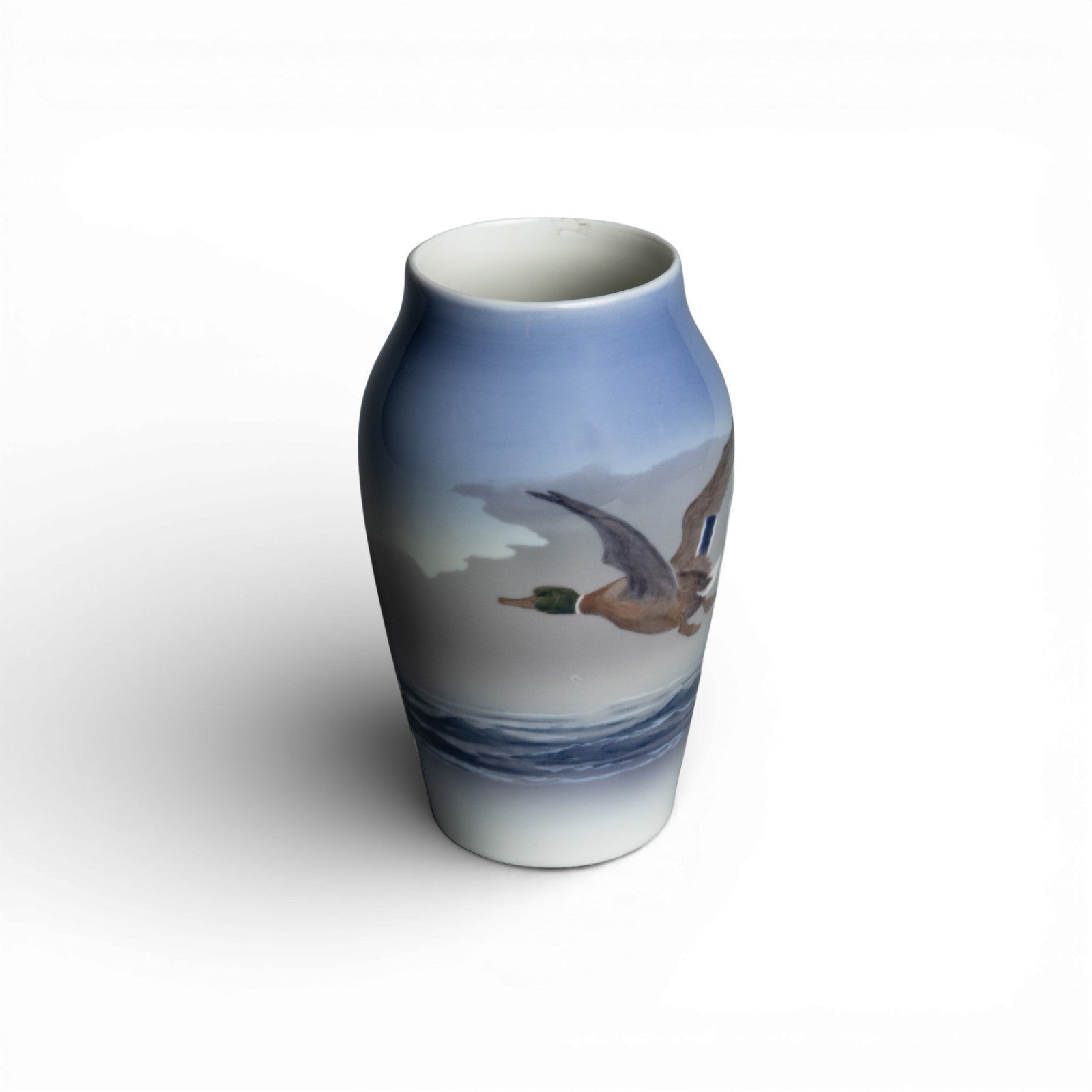 Vaso in "Anatra in Volo" cod 1087-88 Royal Copenhagen porcellana autentica, cm 13