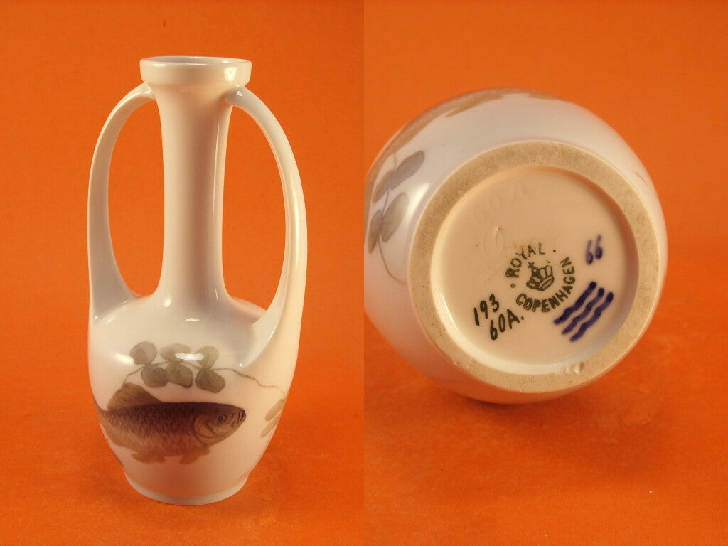 Royal Copenhagen Vaso in "Art Nouveau" cod 193/60A porcellana dipinta a mano, cm 18