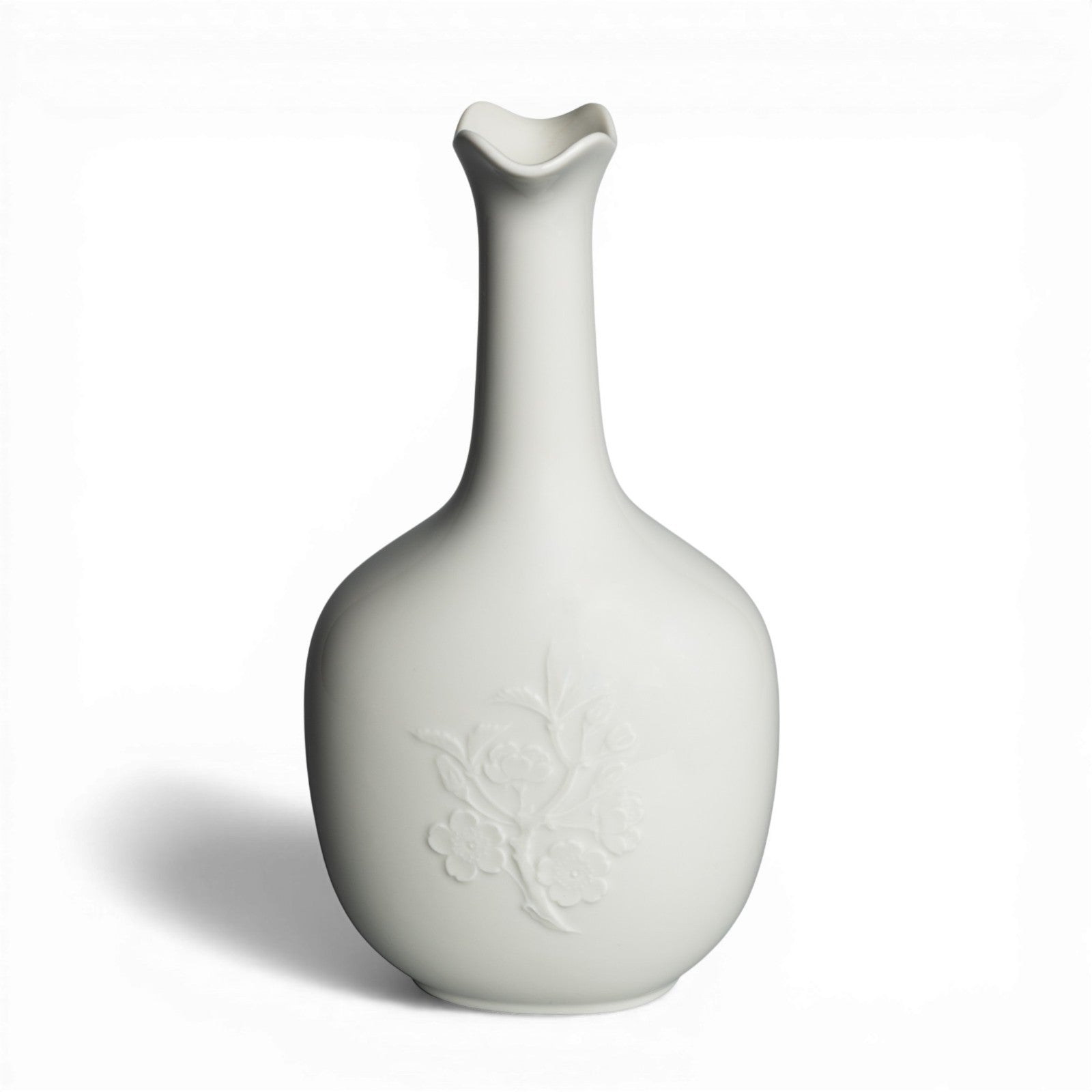 Royal Copenhagen Vaso in Bianca "Blanc de Chine" cod 4494 porcellana dipinta a mano, cm 24