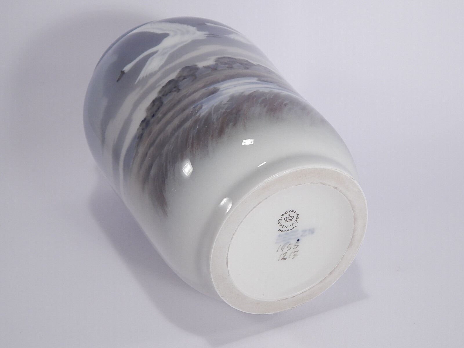 Royal Copenhagen Vaso in "Cigni in Volo" cod 1955/1217 porcellana pregiata, cm 26 #1
