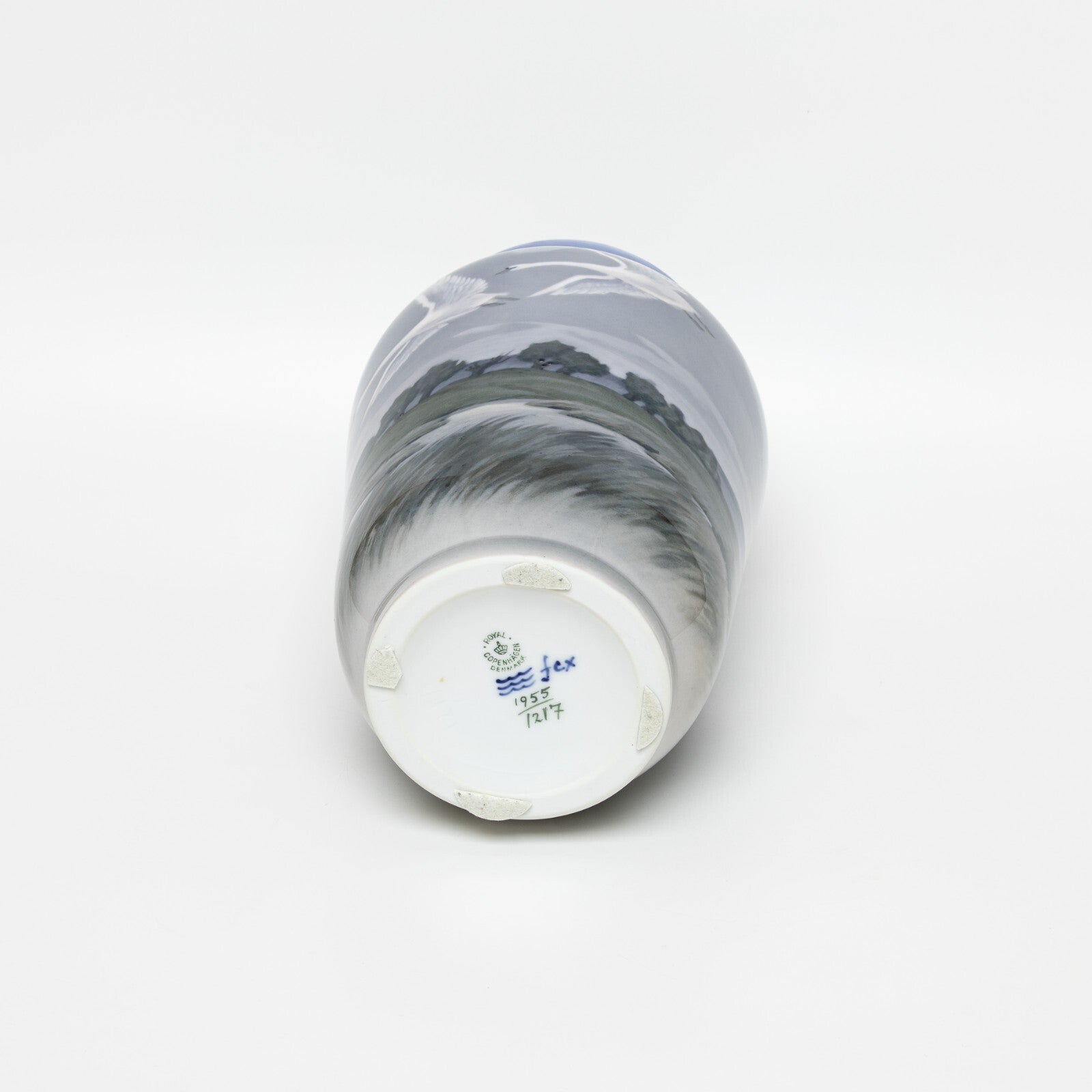Royal Copenhagen Vaso in "Cigni in Volo" cod 1955/1217 porcellana pregiata, cm 26 #2