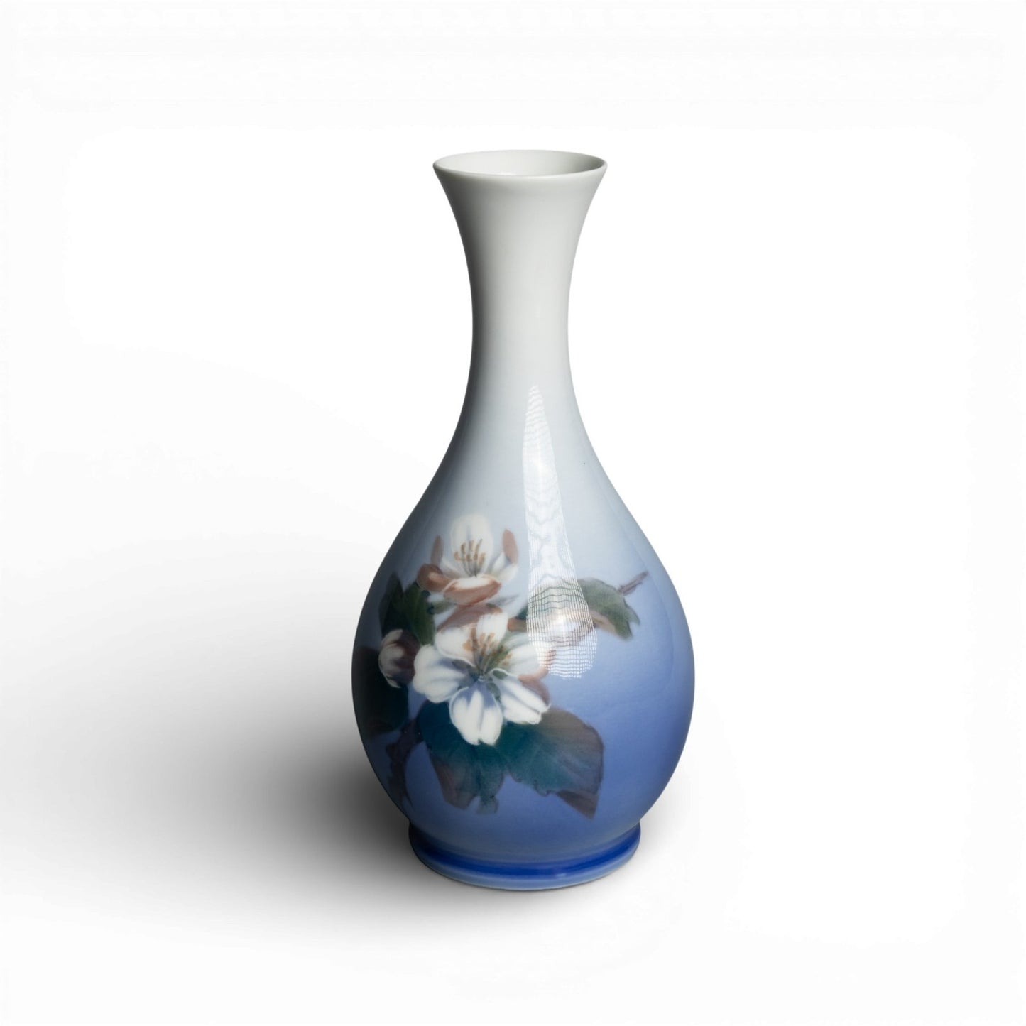 Royal Copenhagen Vaso in "Fiori di Melo" cod 53-51 porcellana dipinta a mano, cm 22