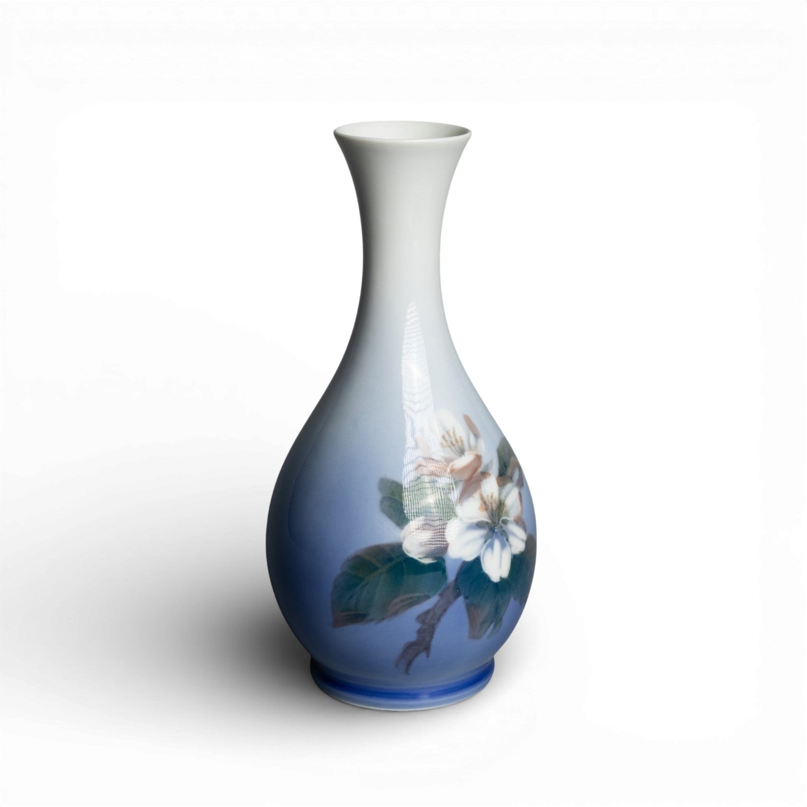 Royal Copenhagen Vaso in "Fiori di Melo" cod 53-51 decorazione porcellana da collezione, cm 22