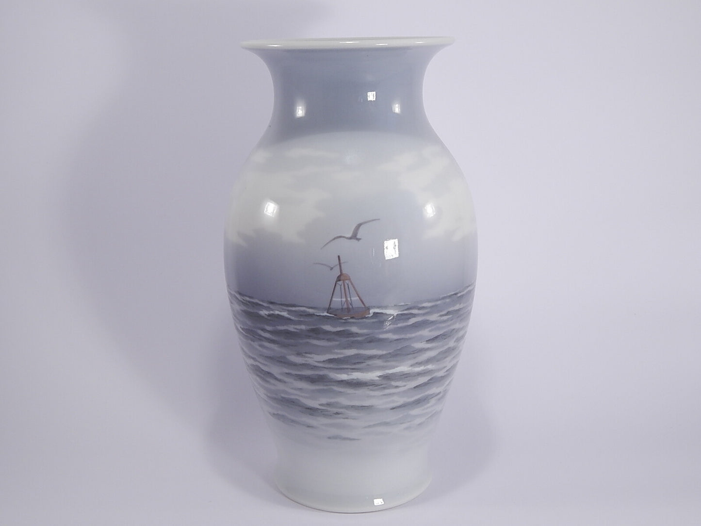 Vaso in "Marina con Barche" cod 2815/2984 porcellana originale d'epoca, cm 33,5