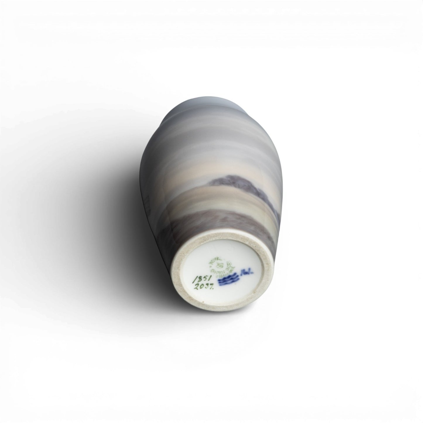 Royal Copenhagen Vaso in "Mulino a Vento" cod 1851-2037 decorazione porcellana da collezione, cm 15