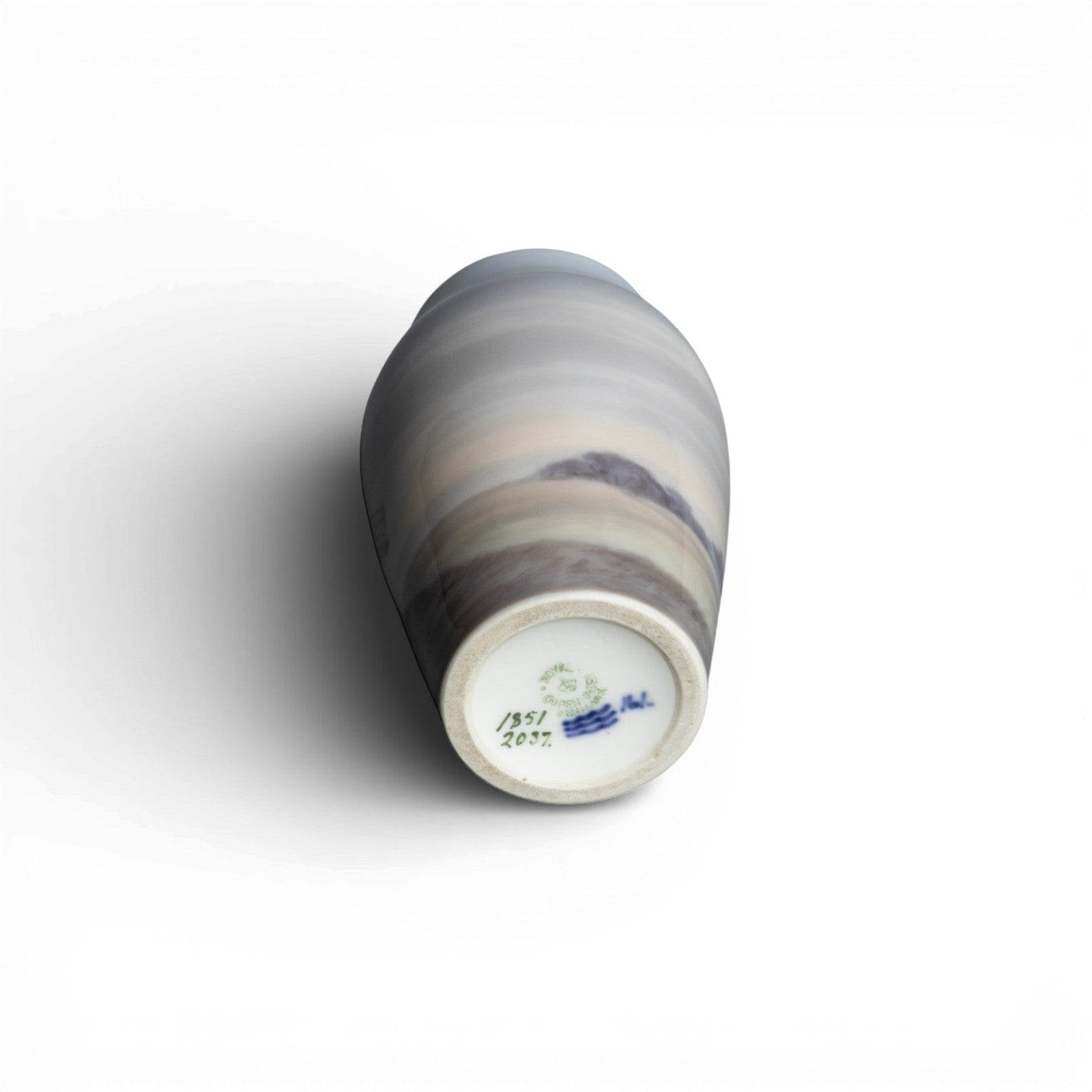 Royal Copenhagen Vaso in "Mulino a Vento" cod 1851-2037 decorazione porcellana da collezione, cm 15