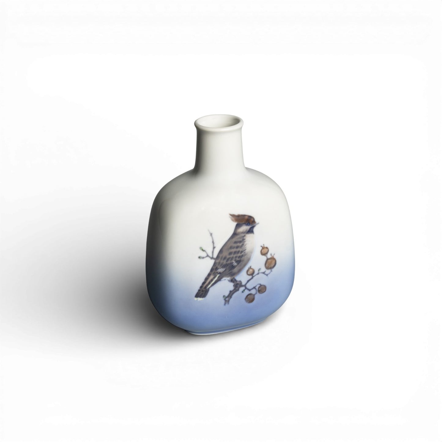 Vaso in "Passero su Ramo" cod 5103 Royal Copenhagen porcellana autentica, cm 15