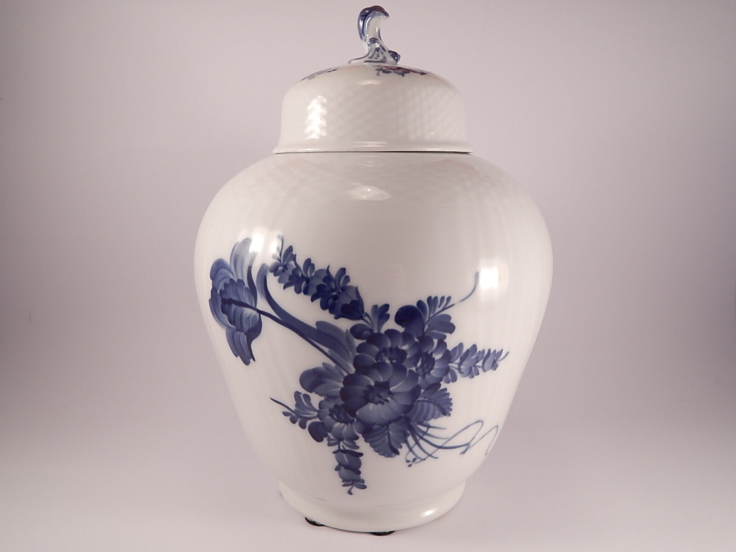 Vaso Urna "Blue Flower" in cod 10/1791 Royal Copenhagen porcellana autentica, cm 30