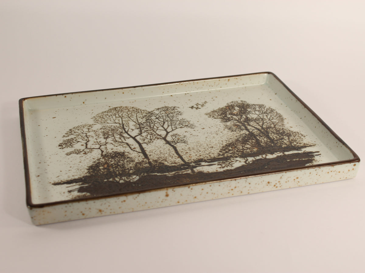 Royal Copenhagen Fajance, vassoio Fajance Diana Tray di Nils Thorsson, design scandinavo